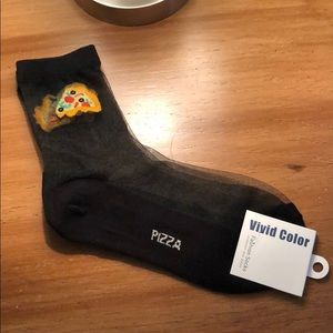 Novelty mesh pizza socks